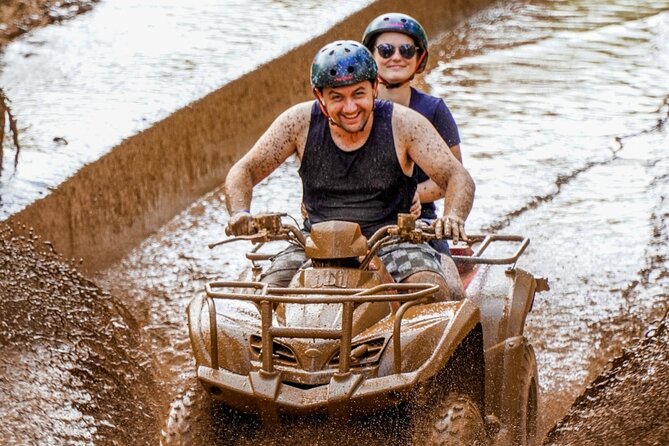 ATV Quad Bike Bali with Gorilla Cave & Lunch at Cretya Sunset - The ATV track: rice fields, rivers, muddy jungle paths