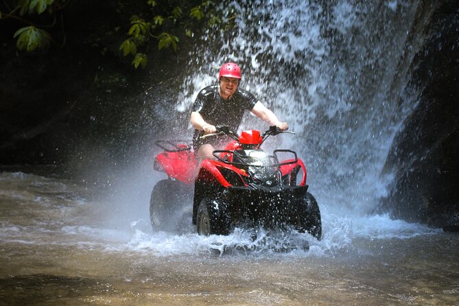 ATV Quad Bike Kuber Through Waterfall, Tunnel And Rice Field - Safety and Control: How This Keeps It Fun