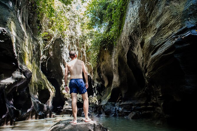 Bali Adventure Tour: Hidden Canyon, Tegenungan Waterfall, Goa Gajah temple - Beji Guwang Hidden Canyon: where you get wet and earn your photos