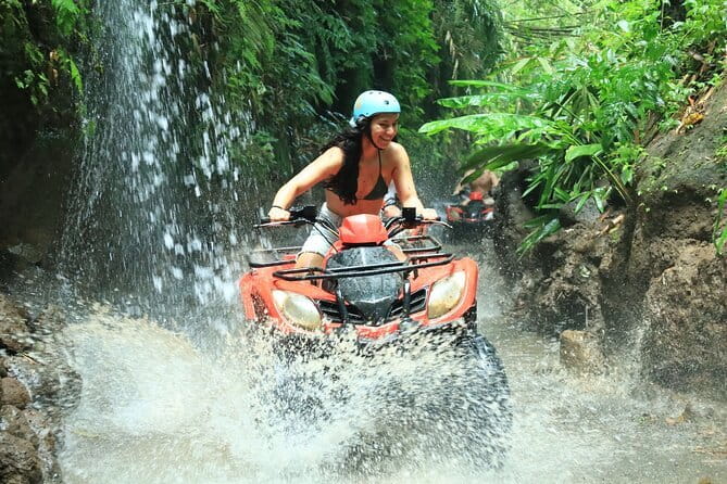 Bali ATV Bike Cave and waterfall with hotel Pick Up And Lunch - Terraced rice paddies: the scenic payoff happens early