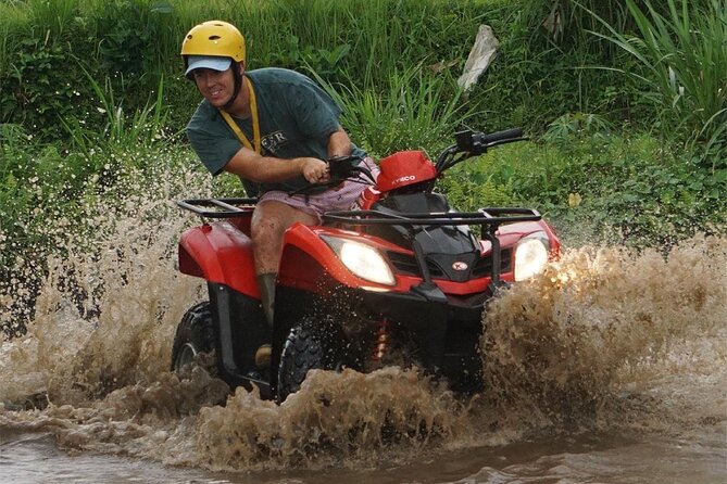 Bali ATV Ride waterfall jungle and rice fild track ubud - The route: rice fields, jungle, tunnels, river, and a waterfall stop