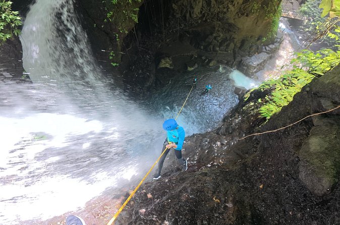 Bali Canyoning Trip – Explore Hidden Waterfalls & Gorges - Final Slides, Jumps, Trekking, and the Zip Line Finale