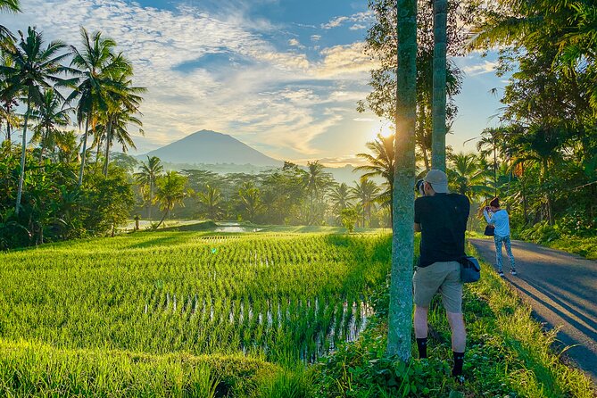 Bali Full Day Photography Tour - Mount Agung at sunrise, when the rice fields do the work