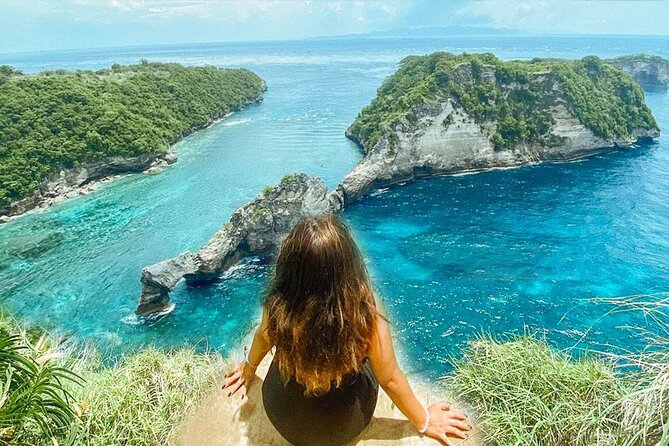 Bali-Nusa Penida. East Part. Private car. All-inclusive - Stop 4: Thousand Island viewpoint near Atuh King Five, wide ocean panoramas