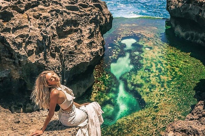 Bali-Nusa Penida. West Part. Private car. All-inclusive - Angel’s Billabong: emerald water and a big photo moment