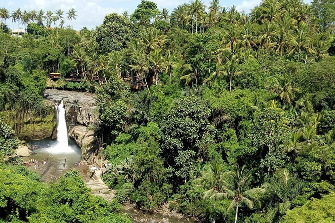 Bali Private Tour: Waterfall, Monkey forest and Tanah lot sunset - Tegenungan Waterfall: green scenery and the kind of stop that breaks the day up