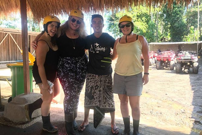 Bali Quad Bike Through Gorilla Cave - Monkey Forest and Waterfall - Cleaning up right after: showers, towels, and pool bar time at Abiansila