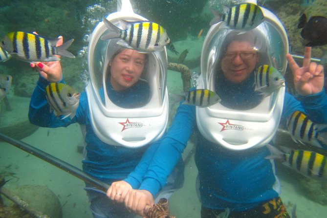 Bali Sea Walking Experience - First, Meet the Helmet Setup at Tanjung Benoa