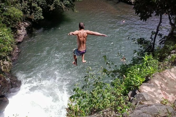 Cliff Jumping and Sliding at Aling Aling Waterfall - Rope Swing, Then Sliding and Jumping at Aling Aling