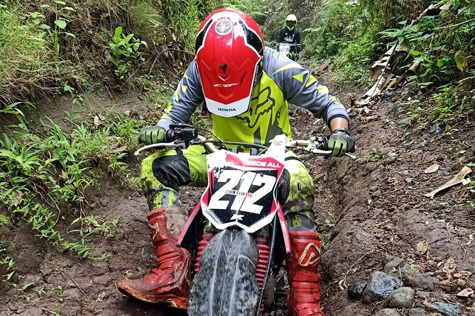 Lombok Off Road Dirt Biking and Enduro Trails Adventure - Stop 2, Segenter Pengkoaq waterfall: swim plus a view payoff