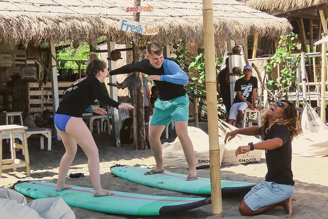 The funniest private 2 hour surf lesson, Canggu - How Curly teaches all levels without the ego
