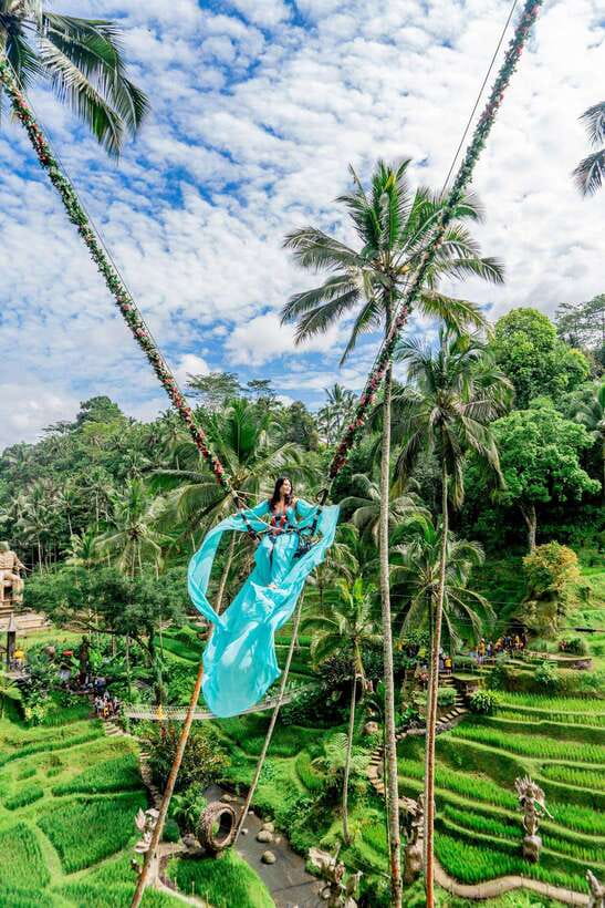 Ubud: Alas Harum Day-Pass, Swing, Sky Bike & Flying Fox - The 25-meter Super Extreme Swing over rice terraces