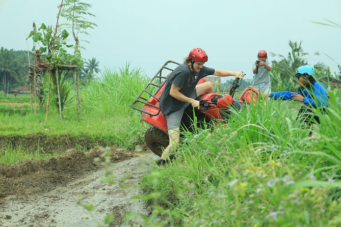 Ubud ATV Quad Bike through river, Jungle, waterfall & rice fields - Getting ready at Dadi Bali Adventures: gear, safety, and first briefing