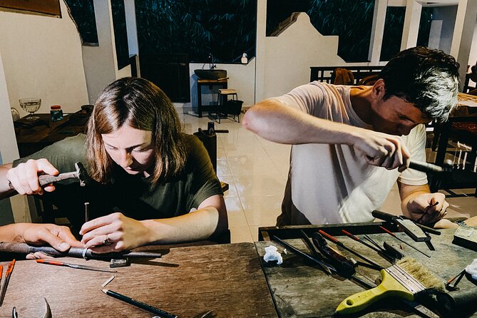 Ubud Bali Silver Jewelry Class - The 2-hour class flow: design, burn, cut, clean, finish