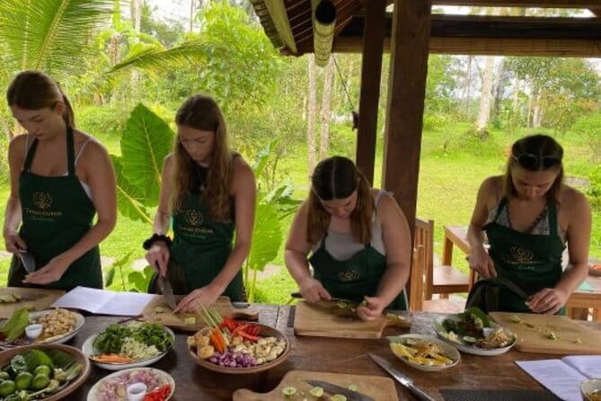 Ubud Cooking Class with Optional Market Visit Pickup Included - Your Hands-On Lunch, Eating What You Made in a Peaceful Ubud Setting