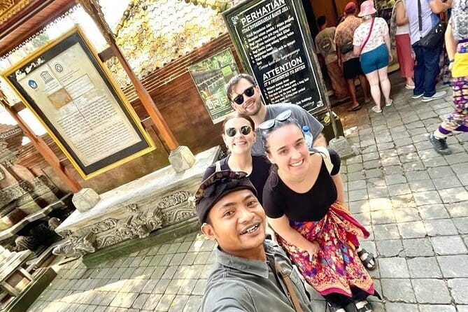 Ubud Monkey Forest Rice Terrace Temple Waterfall Private Tour - Getting there comfortably: A/C pickup and door-to-door drop-off